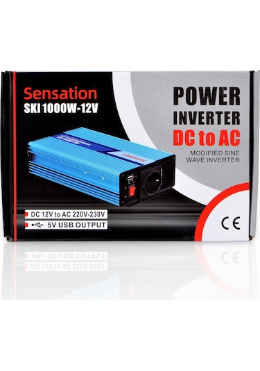 Sensation 1000w Watt Modifiye Sinüs İnvertör 12v / 220v Çevirici İnverter