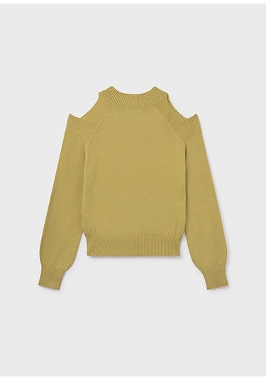 Mayoral Yeşil Kız Çocuk Omuzları Açık Kazak 7312 Yeşil