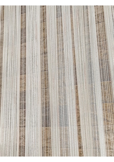 Pudra Tergal Eteği Kurşunlu Tül Perde / Ölçünüze Özel Dikim