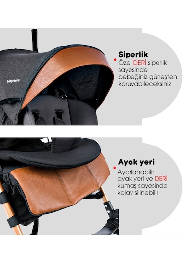 Baby Home 107 Clark Tam Yatar Alüminyum Baston Bebek Arabası