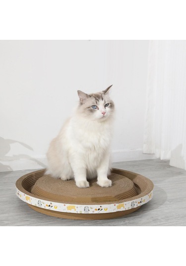 Suntek Karton Kedi Tırmalama Yatağı Salon Oluklu Tırma M