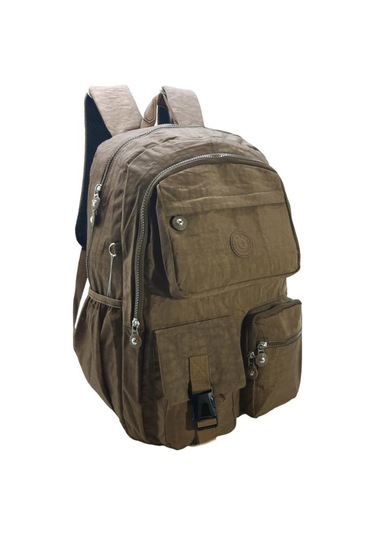 Klinkır Okul Çantası Lise Ortaokul Üniversite Kadın Sırt Çantası Hafif Kumaş Çok Cepli Taba