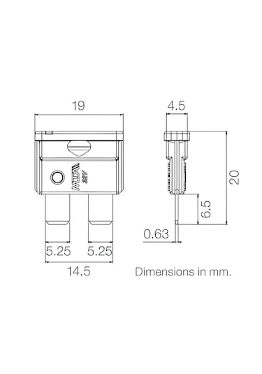Standart Bıçak Sigorta 40 Amper 100 Adet Standart Boy Oto Sigorta