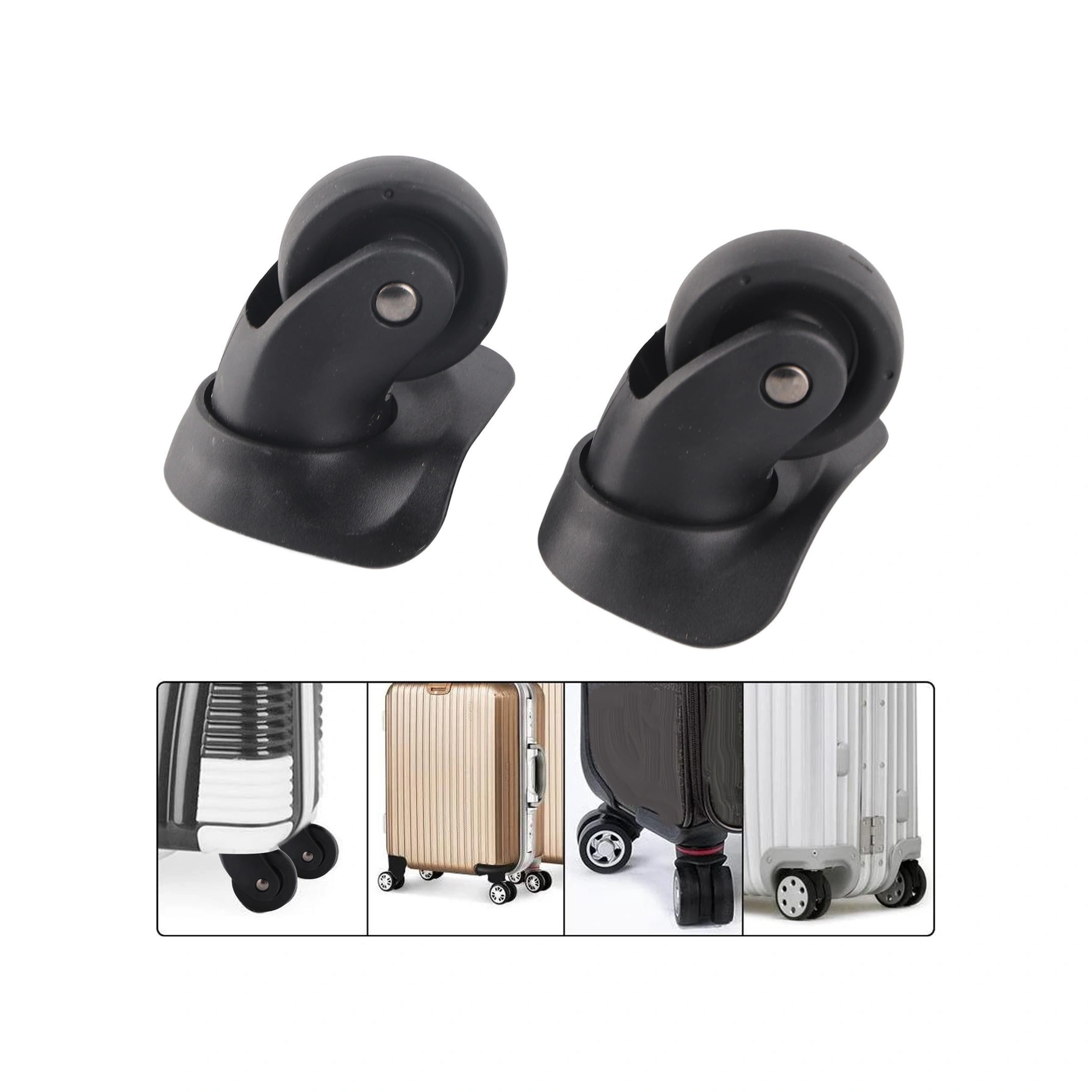 Vkemall A35 Sessiz Bagaj Tekerlekleri 2 Adet - Pp+pet Malzeme, Dayanıklı Ve Yırtılmaya Dayanıklı, Kolay Kurulum - Seyahat Bagaj Tamiri Aksesuarı