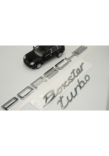 Porsche Boxster Turbo Bagaj 3M 3D ABS Yazı Logo Amblem Seti Gri