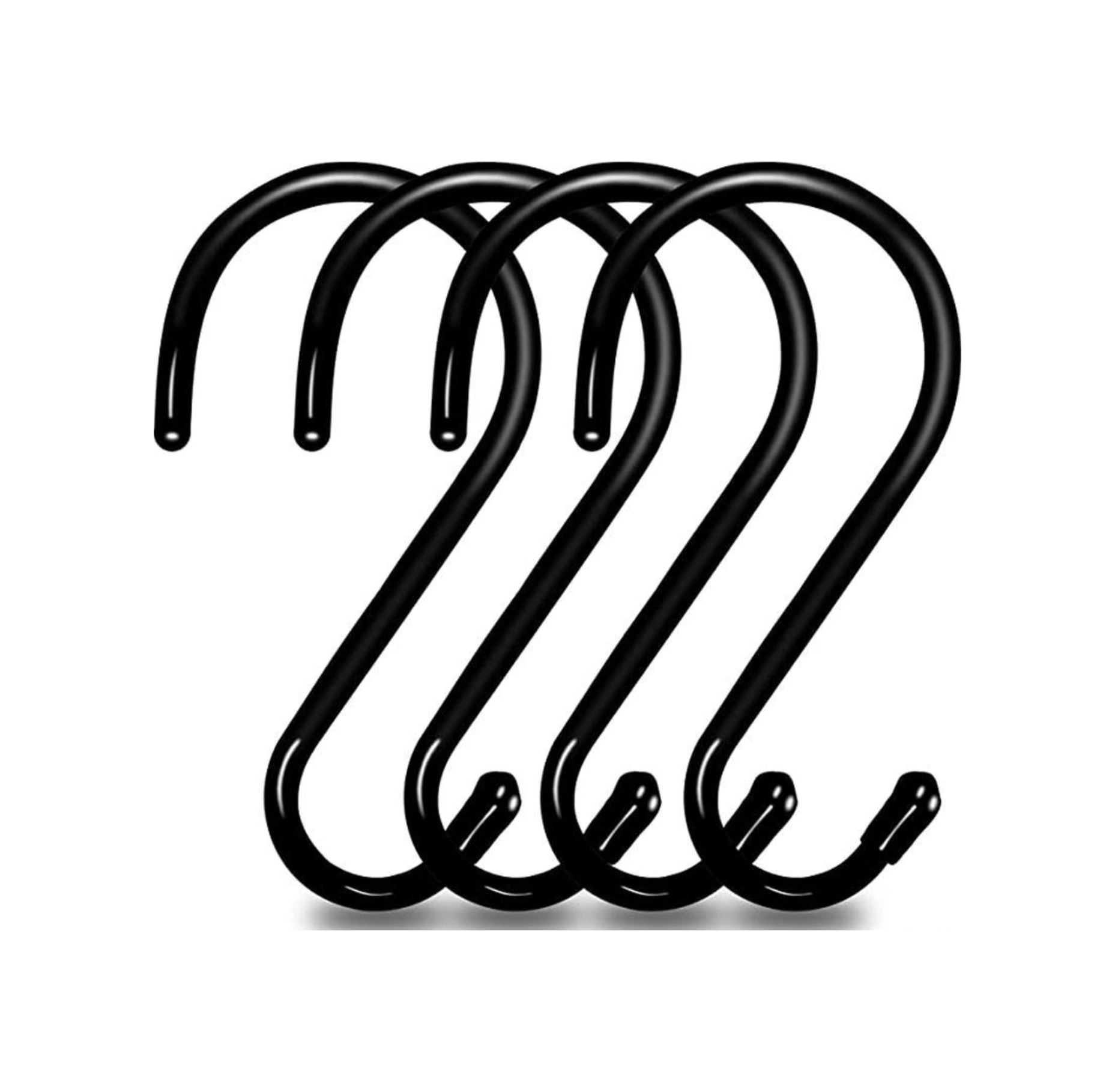 Skycity 4 Adet 6 İnç Kaymaz Kaplama Metal S Kanca - Çelik Yapı, Ev Organize Edici, Çamaşır Dolabı, Mutfak, Bahçe İçin Yük Taşıma