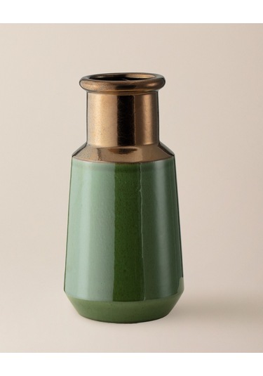 Africain Seramik Vazo - Yeşil Yeşil