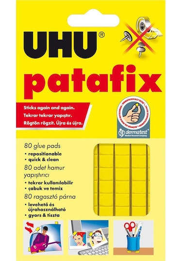 Uhu Patafix Sarı Hamur Yapıştırıcı 80’Li Paket