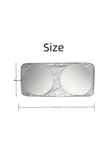 Elmpaly Gümüş Rüzgarlık Güneşlik Katlanır Otomobil Cam Koruyucu