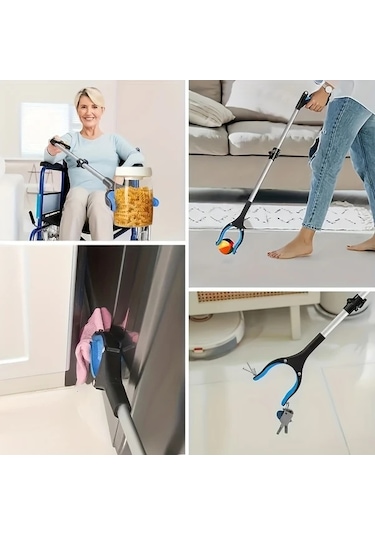 Fochsia 4 Renk Seçenekli Turuncu Uzun Saplı Hafif Çöp Maşası - Geniş Ağız İle Yaşlılar Ve Ev Temizliği İçin Pratik Çöp Toplama Aleti