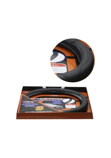 Carub Geçmeli Direksiyon Kılıfı 38 Cm Lüks Çantalı Siyah Universal