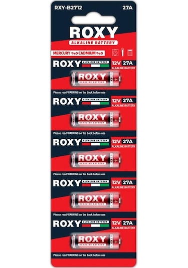 Roxy Rxy-b2712 12v 27a İnce Seri Alkalin Pil - 5'li Paket