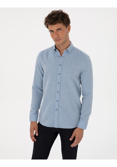 Pierre Cardin Erkek Mavi Gömlek Desenli 50316768-vr036 Mavi