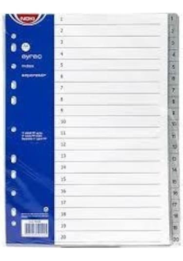 Noki 1-20 Rakamlı Ayraç Seperatör 59220