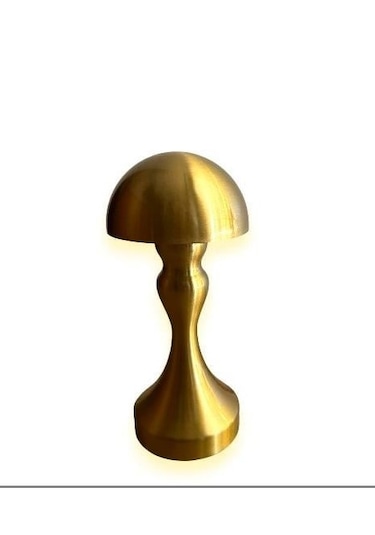 Dekoratif Metal Gold Mantar Kablosuz Masa Lambası