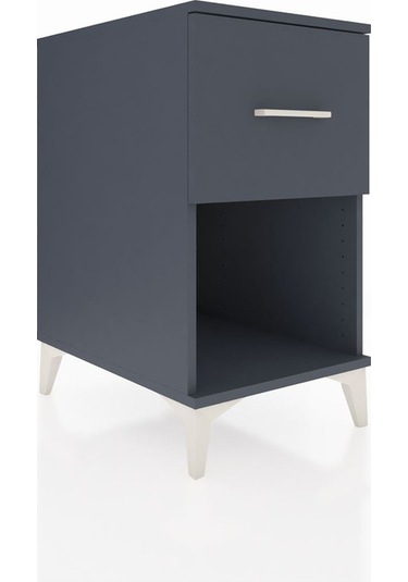 Kronos Komodin Tek Çekmeceli 44x59x80 Antrasit-antrasit Antrasit