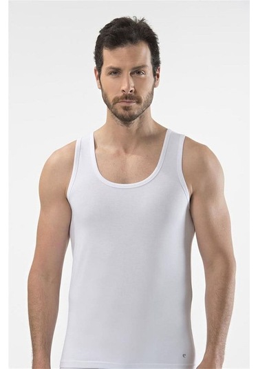 Faal 121x6 Erkek 6'lı Penye Süprem Askılı Atlet-beyaz Beyaz