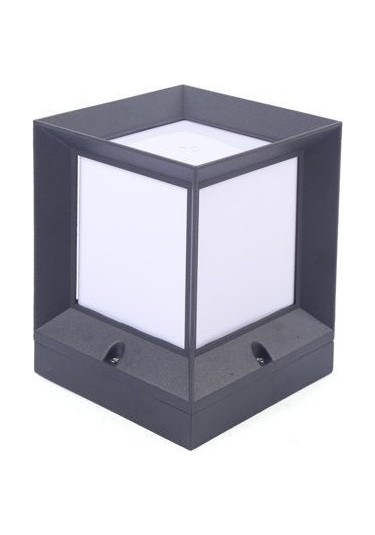 Ags Plastik Bahçe Aydınlatma Kare Set Üstü Küp