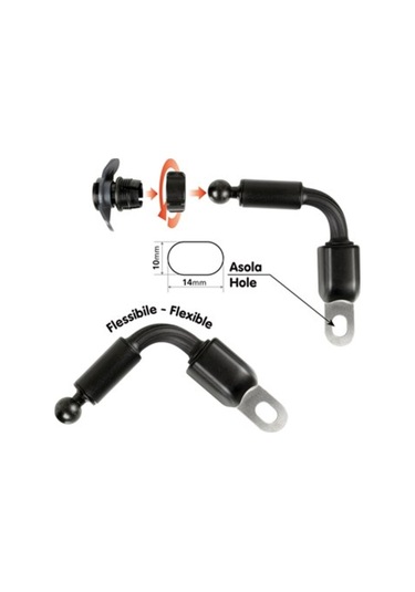 Lampa Opti-Arm Motosiklet Esnek Kollu Telefon Bağlantı Aparatı 90