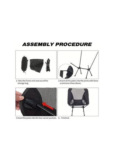 Dashanshop Ultra Hafif Katlanabilir Kamp Sandalyesi Koyu Mavi Ag Koltuklu 7075 Aluminyum 220 Lbs Koyu Mavi