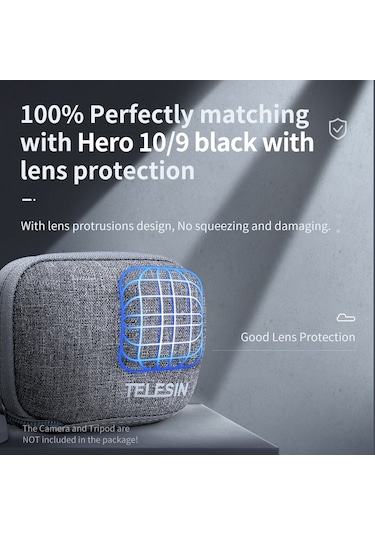 Telesın GP-CPB- 902 Gopro Hero 9/10/11 İçin Taşınabilir Kamera Taşıma Çantası