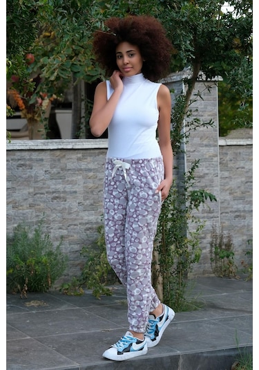 Akbeniz Kadın Welsoft Polar Tek Alt Pijama 210062 - M Mor