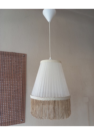 N-61 Krem Organze Yatak Odası Çocuk Ve Bebek Odası Avize Pembe Krem