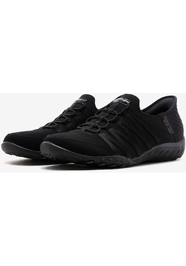 Skechers Slip-Ins:Breathe-Easy - Roll-With-Me Kadın Siyah Günlük Ayakkabı 100593 Bbk Siyah