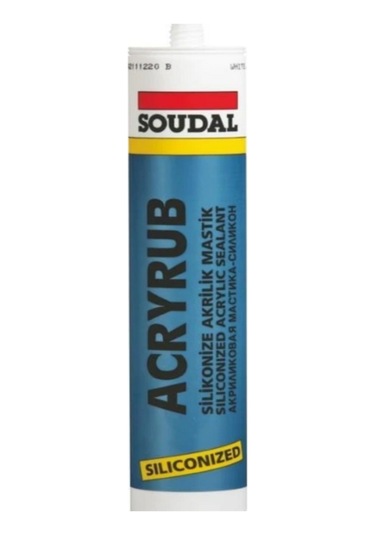 Soudal Silikonize Mastik Beyaz 500gr Soudal Acryrub Silikonize Mastik Diğer