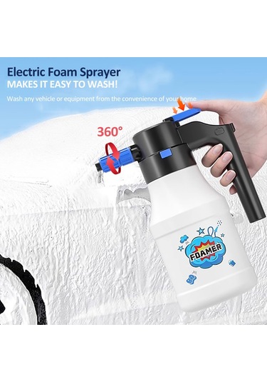 Hallow 1.5l Elektrikli Araba Köpük Püskürtücü Usb İle Şarj Et00013
