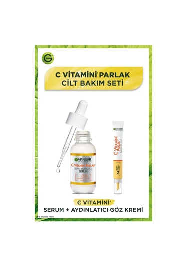 Garnier C Vitamini Parlak Aydınlatıcı Göz Kremi 15 ML + Süper Aydınlatıcı Serum 30 ML