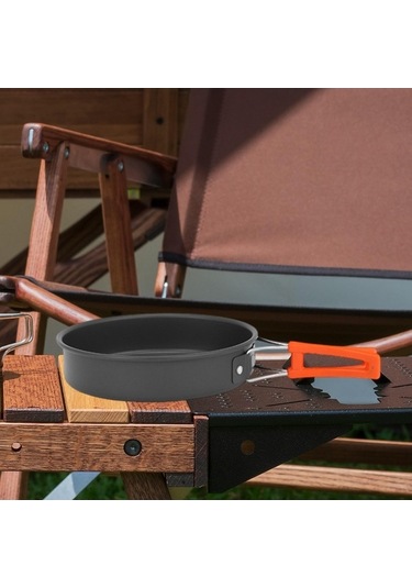 Pazly Kamp Kızartma Tavası Katlanır Koyu Piknik Seyahat Açık L Siyah Siyah