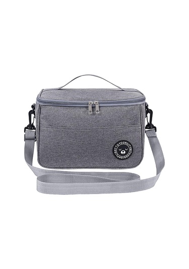 Siyah Piknik Yalıtımlı Öğle Yemeği Kutusu Taşınabilir Soğutmalı Çanta Büyük Kapasiteli Su Geçirmez Öğle Yemeği Çantası Piknik Çantası L Siyah