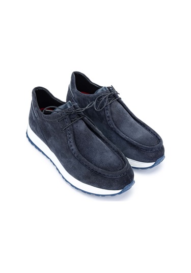 Tamer Tanca Erkek Hakiki Deri Lacivert Süet Casual Ayakkabı 537 3434 Erk Ayk Y24 Lacı Suet Lacivert