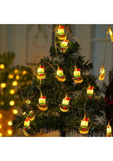 Buradanaldım Kardan Adam Figürlü Pilli Led Işık 1.5 M