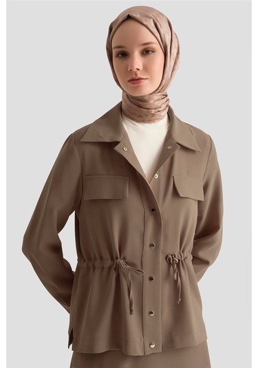 Armine Beli Büzgülü Takım 25yd9172 Vizon Vizon