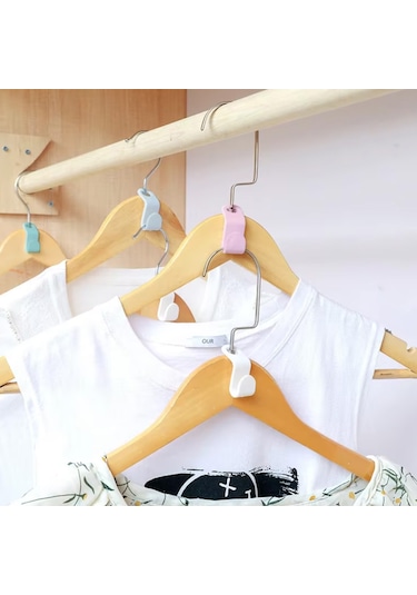 10'lu Çok Amaçlı Askı Kanca Dolap Askılığı Seti -al4803 Pembe
