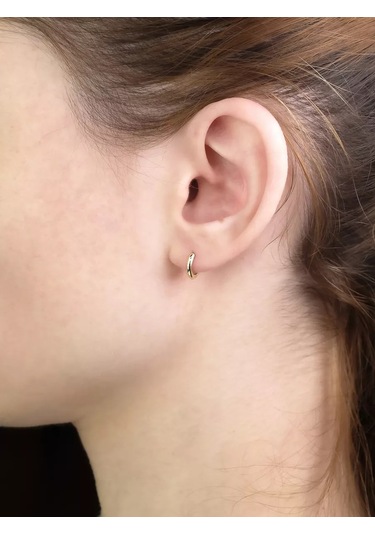 Markiz Küçük Limon Kaplama Gümüş Halka Küpeler 184528181 Sarı