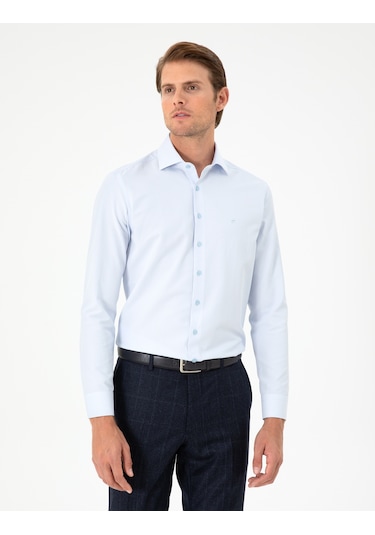 Pierre Cardin Erkek Açık Mavi Gömlek Desenli 50296573-vr003 Açık Mavi