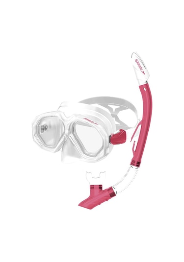 Speedo Leısure Adult Dual Lenses Combo Snorkel Kırmızı