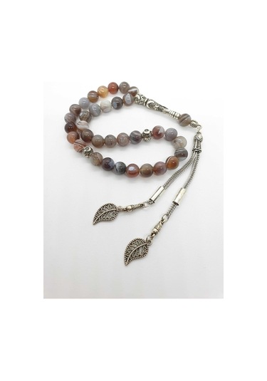 Sertifikalı Bostwana Akik Doğal Taş Tesbih 8 Mm