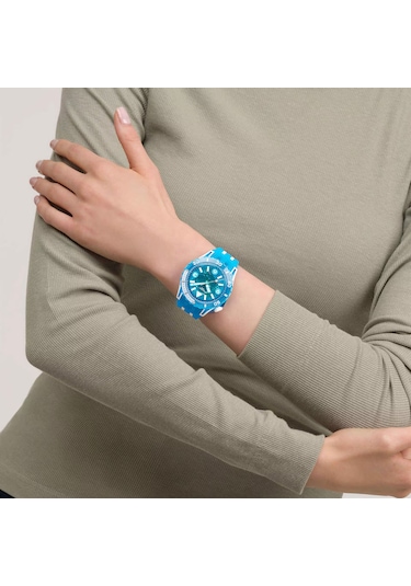 Swatch Sscu09s100 Blue Fire Erkek Kol Saati Mavi