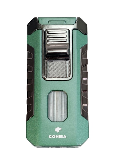 Cohiba 3 Torch Pürmüz Yeşil Metal Puro Çakmağı - Tr9516
