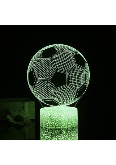 Ranyeek 3d Futbol Desenli Led Işık - Dokunmatik Kumandalı Stüdyo Aydınlatması - Usb Beslemeli Renkli Odalar İçin Dekoratif Lamba Pil Dahil Değil Diğer