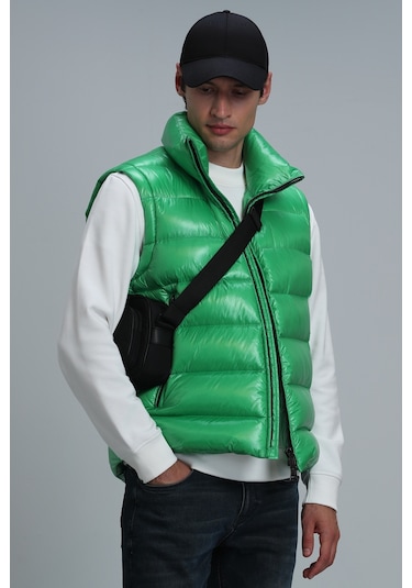Lufian Peter Kaz Tüyü Erkek Yelek Yeşil 112130018100600