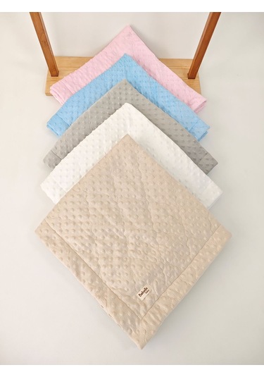 Kapitone Nohut Bebek Kundak Battaniyesi Çift Taraflı / Mevsimlik / Yenidoğan / Hastaane Çıkışı Bej