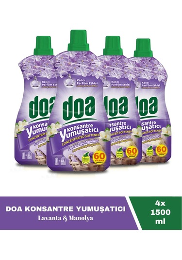 Doa Konsantre Çamaşır Yumuşatıcı Lavanta Manolya 1500 Ml X 4 Adet 4'lü Set