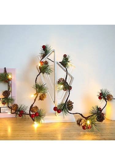 Ranyeek Yeni Noel Gövde Işık Zinciri, 2m 20 Led, Gövde-sarmısak Dekorasyon, 3 Pil İle Çalışır, Kreatif Ev Dekoru Diğer