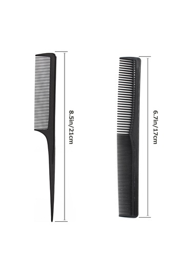 Youmex 11 Parça Paslanmaz Çelik Saç Kesim Seti - Düz Ve Dişli Makaslar, Taraklar, Kemerler İle Deri Çanta Diğer