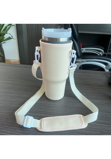 Mufunye 40oz Outdoor Sıcak Soğuk Tutucu Kupa Çantası, Taşınabilir Askı, Dayanıklı Materyal, Toplu Satış Mavi Açık Mavi